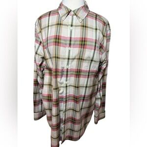 NWOT Maddy Fella Plaid Shirt- 100% cotton in a size Medium